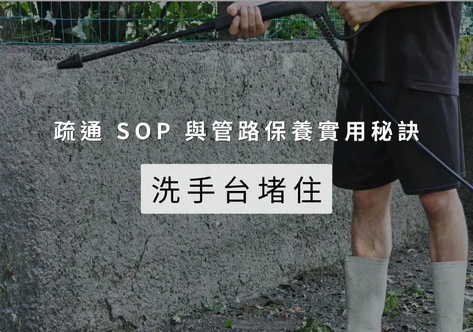 洗手台堵住