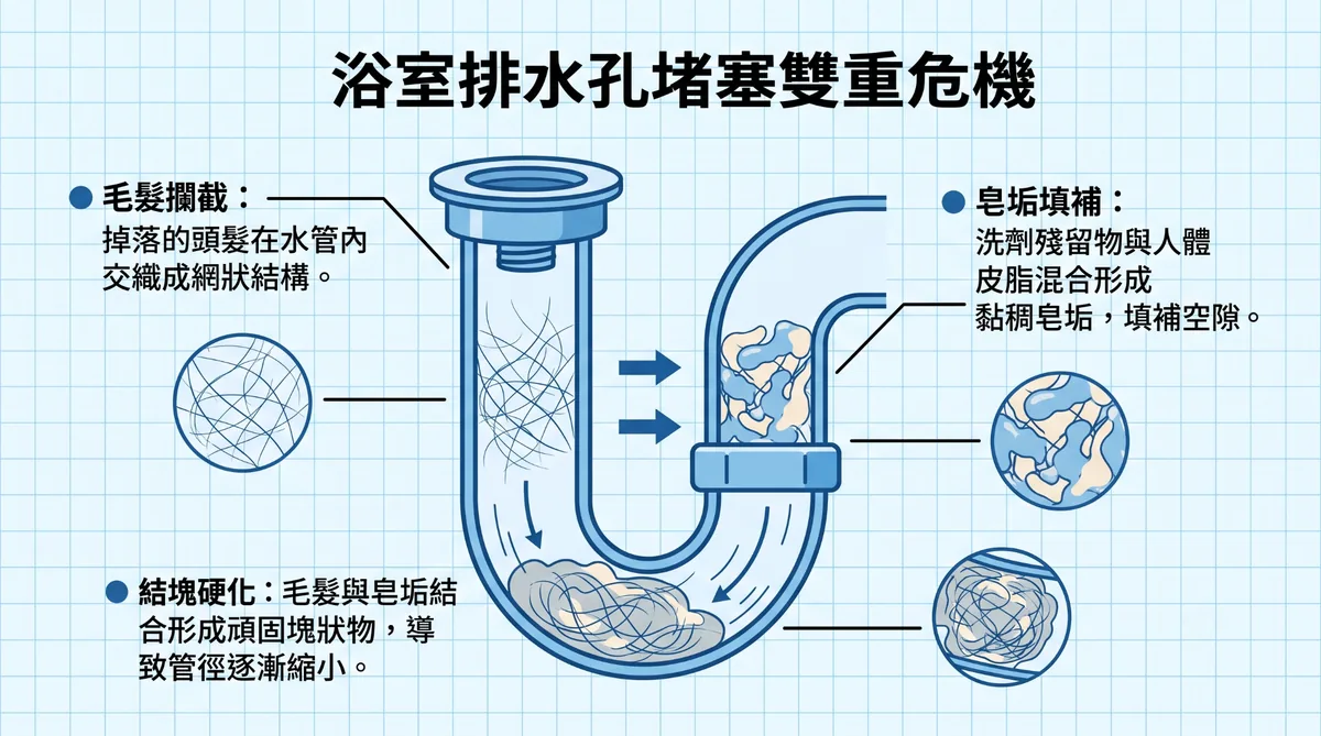 洗手台水管堵塞三大常見成因